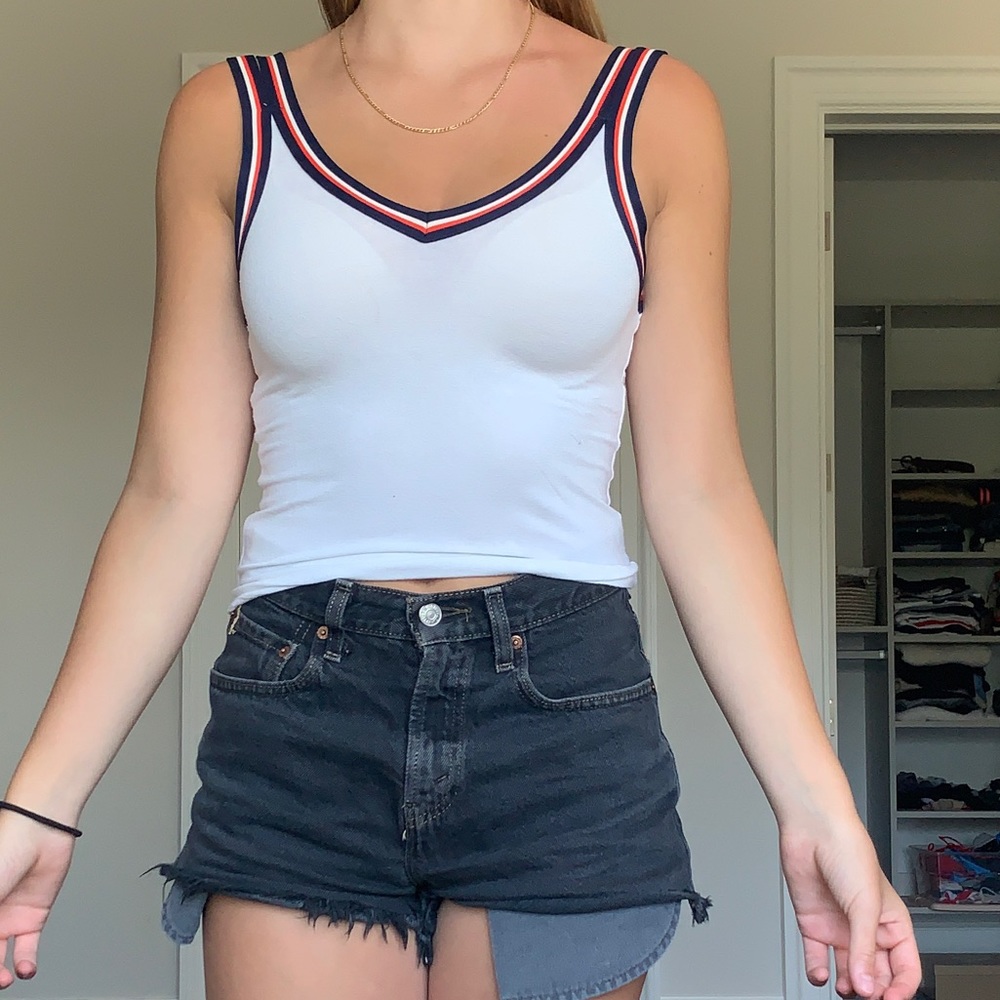 White crop top